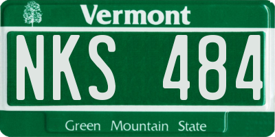 VT license plate NKS484