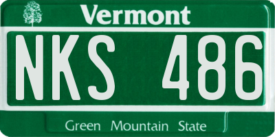 VT license plate NKS486