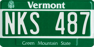 VT license plate NKS487
