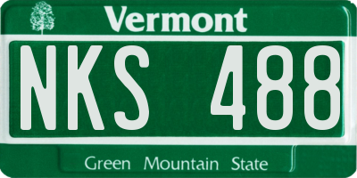 VT license plate NKS488
