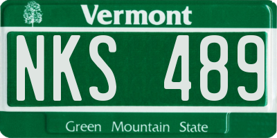 VT license plate NKS489