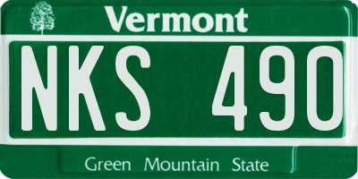 VT license plate NKS490
