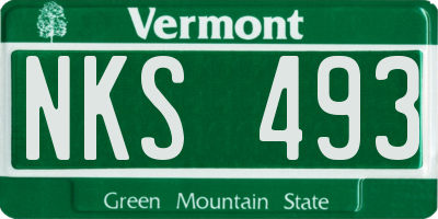 VT license plate NKS493