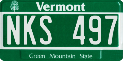 VT license plate NKS497