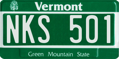 VT license plate NKS501