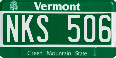 VT license plate NKS506