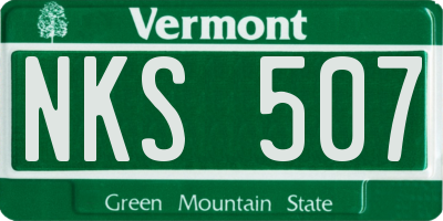 VT license plate NKS507