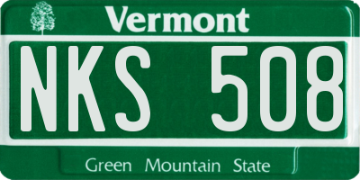 VT license plate NKS508