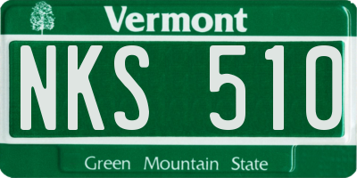 VT license plate NKS510