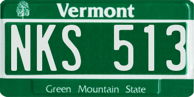 VT license plate NKS513