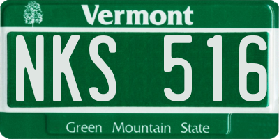 VT license plate NKS516