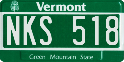 VT license plate NKS518