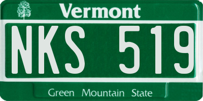 VT license plate NKS519