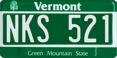 VT license plate NKS521