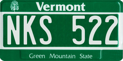 VT license plate NKS522