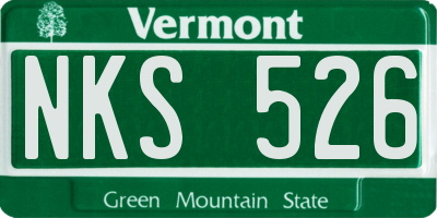 VT license plate NKS526