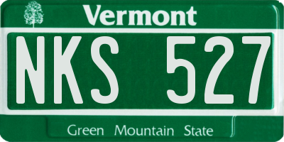 VT license plate NKS527