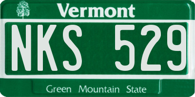 VT license plate NKS529