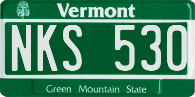 VT license plate NKS530