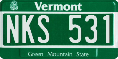 VT license plate NKS531
