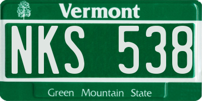 VT license plate NKS538