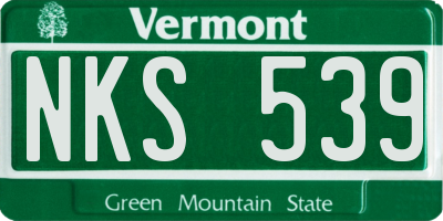 VT license plate NKS539