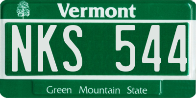 VT license plate NKS544