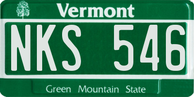 VT license plate NKS546