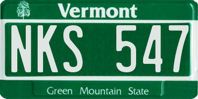 VT license plate NKS547