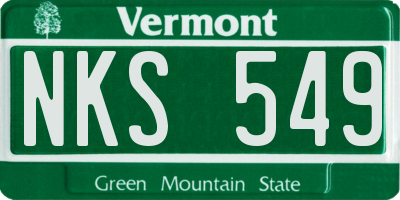 VT license plate NKS549