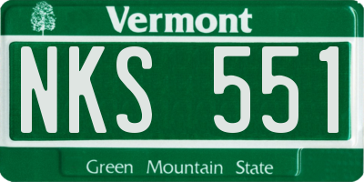 VT license plate NKS551