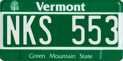 VT license plate NKS553