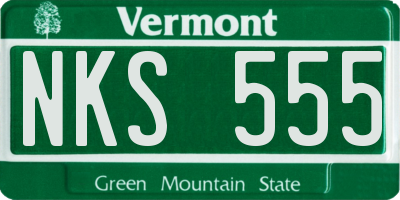 VT license plate NKS555