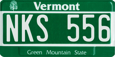 VT license plate NKS556