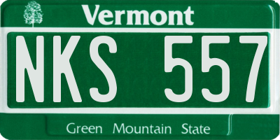VT license plate NKS557