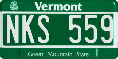 VT license plate NKS559