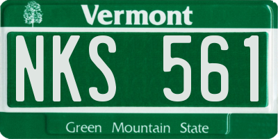 VT license plate NKS561
