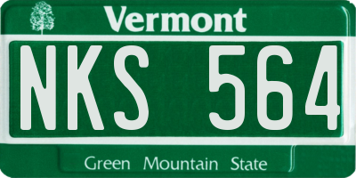 VT license plate NKS564