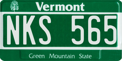 VT license plate NKS565