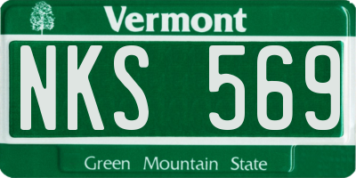 VT license plate NKS569
