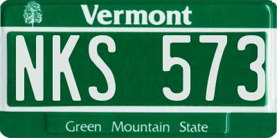 VT license plate NKS573