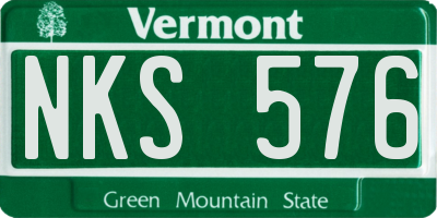 VT license plate NKS576