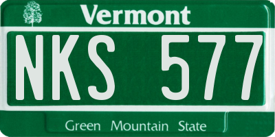 VT license plate NKS577