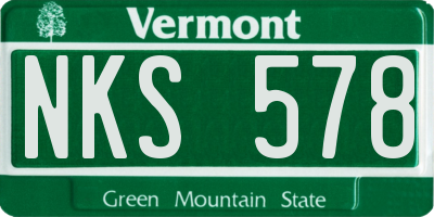 VT license plate NKS578
