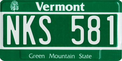 VT license plate NKS581