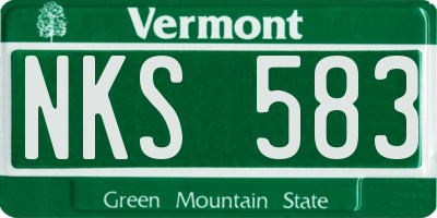 VT license plate NKS583