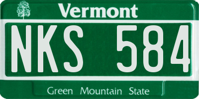 VT license plate NKS584
