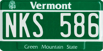 VT license plate NKS586