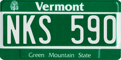 VT license plate NKS590