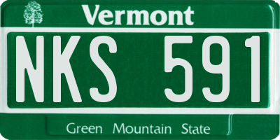 VT license plate NKS591